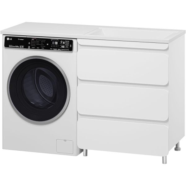 Напольная тумба под раковину Misty Чегет 130 R УТ000013565 белый