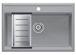 Комплект Paulmark: мойка Stepia 80 и коландер Advance PM117551-GRS+A375-BS серый дым/брашированная нержавеющая сталь Комплект Paulmark: мойка Stepia 80 и коландер Advance PM117551-GRS+A375-BS серый дым/брашированная нержавеющая сталь