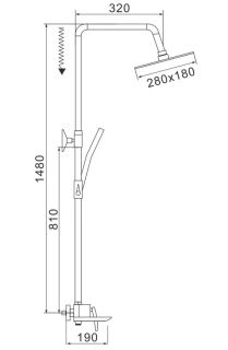 Душевая стойка Rose R2736 хром Душевая стойка Rose R2736 хром