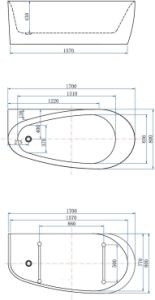 Акриловая ванна Allen Brau Priority 2.31002.21/AM 170x80 см