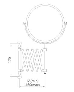 Зеркало косметическое Haiba HB6408 хром