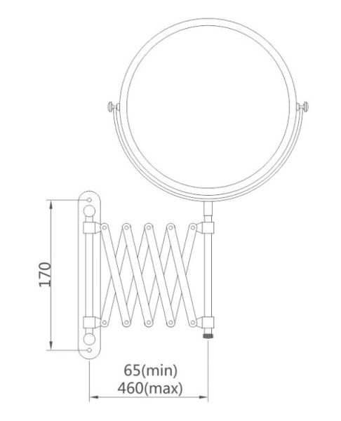 Зеркало косметическое Haiba HB6408 хром