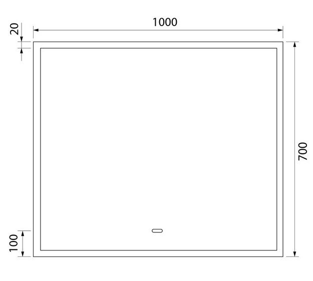 Зеркало с подсветкой IDDIS Slide SLI1000i98 100см чёрный