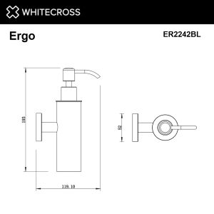Дозатор для жидкого мыла подвесной WHITECROSS Ergo ER2242GLB брашированное золото