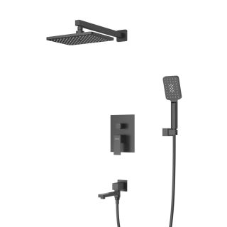 Душевой комплект Cezares Движение (Slider) SLIDER-VDSET-NOP чёрный матовый