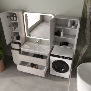 Тумба под раковину Style Line Атлантика Люкс Плюс СС-00002600 90 см карамель