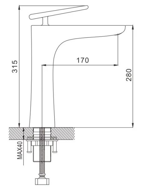 Смеситель для раковины Rose R1611F белый/хром Смеситель для раковины Rose R1611F белый/хром