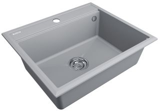Мойка кухонная Paulmark Stepia PM115951-GRS серый дым Мойка кухонная Paulmark Stepia PM115951-GRS серый дым