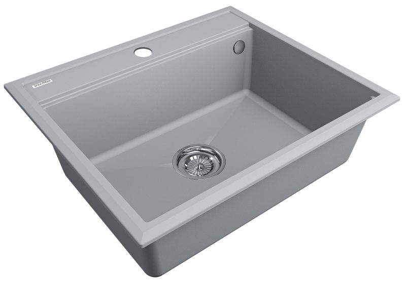 Мойка кухонная Paulmark Stepia PM115951-GRS серый дым Мойка кухонная Paulmark Stepia PM115951-GRS серый дым