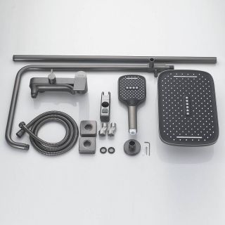 Душевая стойка Shevanik S4136T оружейная сталь Душевая стойка Shevanik S4136T оружейная сталь