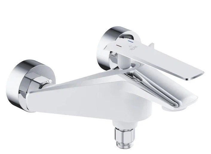 Смеситель для ванны Rose R1302F белый/хром Смеситель для ванны Rose R1302F белый/хром