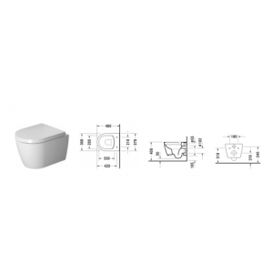 Унитаз Duravit ME by Starck 45300900A1 подвесной белый
