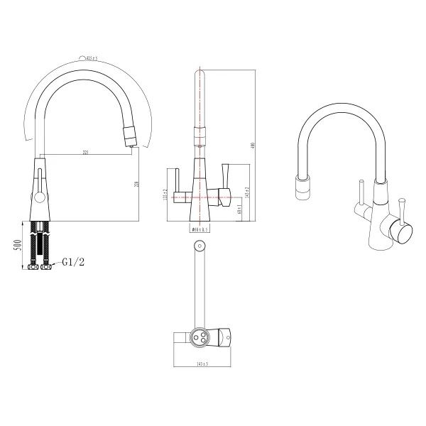 Смеситель для кухни Lemark LM3075C085 с фильтром Basic для очистки воды от хлора и вредных примесей хром Смеситель для кухни Lemark LM3075C085 с фильтром Basic для очистки воды от хлора и вредных примесей хром