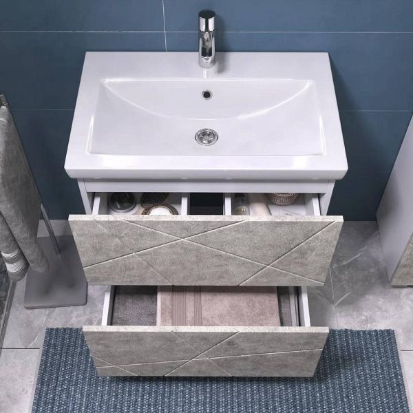 Тумба под раковину напольная Vigo Geometry 016 70 см бетон