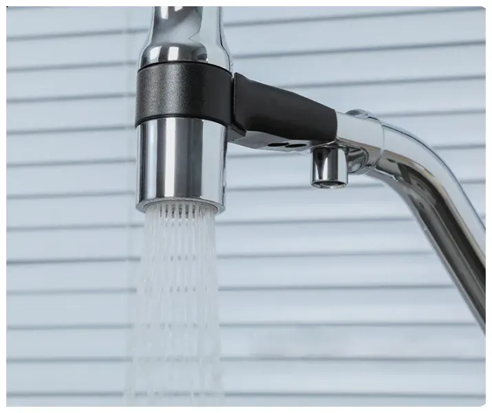 Смесители для кухни Gappo G4398-80 под фильтр с гибким изливом хром/чёрный