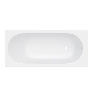 Ванна из искусственного камня Kupala Obereg 170/75 с ножками с сифоном белая матовая