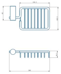 Мыльница Haiba HB8402-1 хром