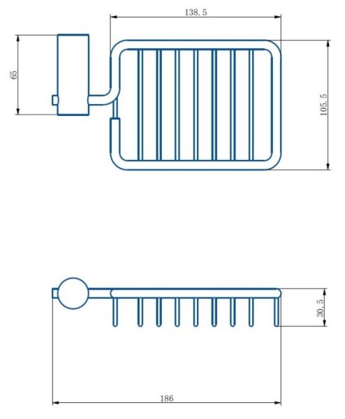 Мыльница Haiba HB8402-1 хром