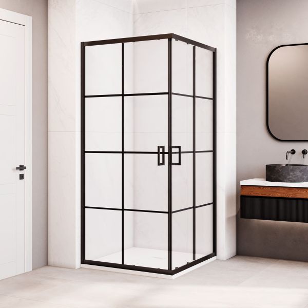 Душевой уголок RGW PA-34B 06083488-84 80x80 см чёрный