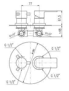 Смеситель для душа Rav Slezak Vltava VT486KCMAT Черный матовый