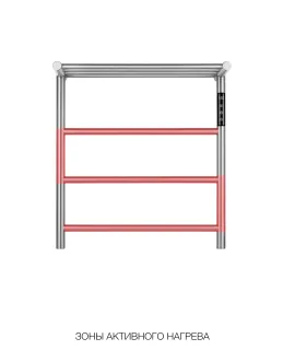 Полотенцесушитель электрический Wonzon & Woghand Bonn WW-AL402-BG с полкой 47x50 см брашированное золото