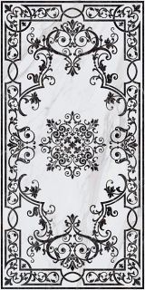 Керамогранит Kerama Marazzi SG591722R Монте Тиберио белый декорированный лаппатированный обрезной 119.5x238.5x0,9