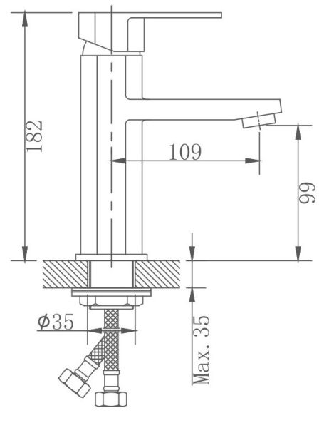 Смеситель для раковины Haiba HB10806 сатин