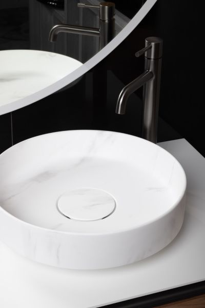 Раковина накладная Armadi Art Sole Corian 801-CLCT 40 см Calacatta