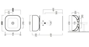 Раковина SIMAS Balloon BA03bi белая 45 см