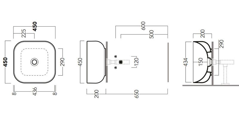 Раковина SIMAS Balloon BA03bi белая 45 см