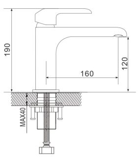 Смеситель для раковины Rose R2101F-1 белый/хром Смеситель для раковины Rose R2101F-1 белый/хром