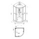 Душевая кабина Niagara Light L90/17 90x90 см профиль хром стекло прозрачное