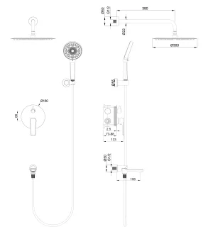 Душевой комплект Wonzon & Woghand Brilliant WW-88939079-CR хром