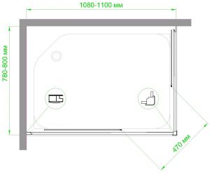 Душевой уголок Royal Bath RB HPD-C-CH RB8011HPD-C-CH 110x80см хром