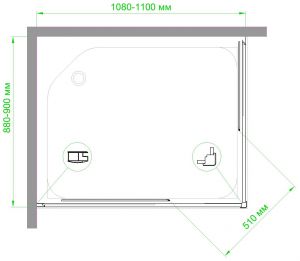 Душевой уголок Royal Bath RB HPD-C-CH RB9011HPD-C-CH 110x90см хром