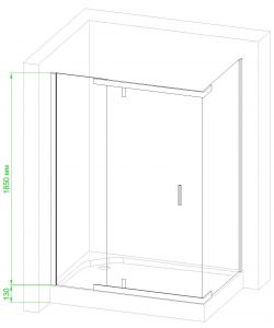 Душевой уголок Royal Bath HPV RB80HPV-C-BL 80x80см чёрный