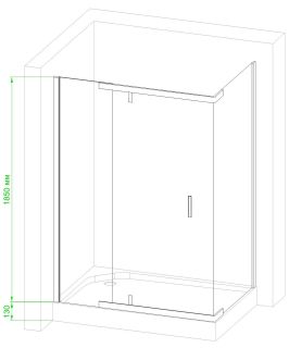 Душевой уголок Royal Bath HPV RB8140HPV-T 140x80см белый