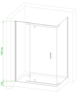 Душевой уголок Royal Bath HPV RB90HPV-T-BL 90x90см чёрный