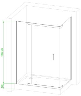 Душевой уголок Royal Bath HPV RB9140HPV-C 140x90см белый