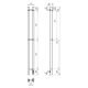 Полотенцесушитель электрический APEXTERMO Сириус SR10121BM 120x8 см с крючками чёрный матовый