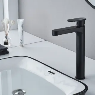 Смеситель для раковины Shevanik S8711H чёрный Смеситель для раковины Shevanik S8711H чёрный
