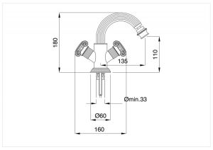 Смеситель для биде Cezares OLIMP-BS2-01-M