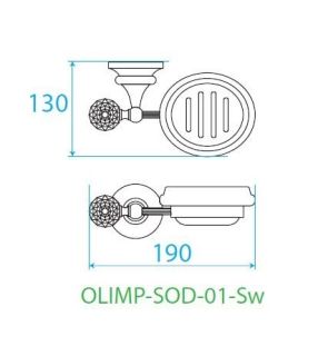 Мыльница подвесная, бронза Cezares OLIMP-SOD-02-Sw