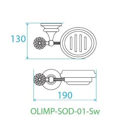 Мыльница подвесная, золото Cezares OLIMP-SOD-03/24-Sw