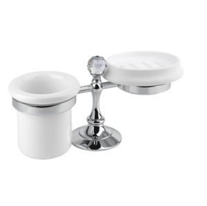 Стакан и мыльница настольные, хром Cezares OLIMP-STT-01-Sw