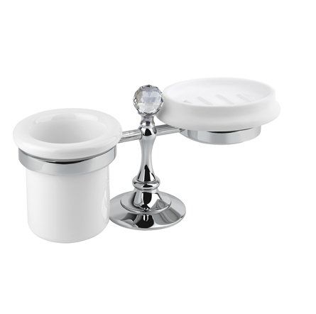 Стакан и мыльница настольные, хром Cezares OLIMP-STT-01-Sw