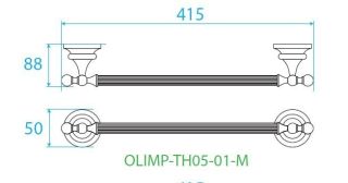 Полотенцедержатель, хром Cezares OLIMP-TH05-01-M