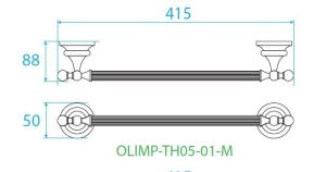 Полотенцедержатель, бронза Cezares OLIMP-TH05-02-M