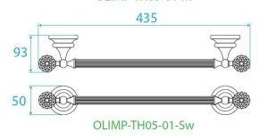 Полотенцедержатель, золото Cezares OLIMP-TH05-03/24-Sw
