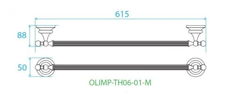 Полотенцедержатель, золото Cezares OLIMP-TH06-03/24-M